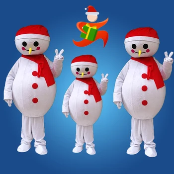 Высококачественный новый рождественский костюм талисмана снеговика, прекрасная прогулочная мультяшная одежда, талисманы для рождественской вечеринки
