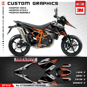 ГРАФИКА Кунг-фу, графика для мотоциклов, пользовательские наклейки, украшения Supermoto для SM SMR 690 2007 2008 2009 2010 2011