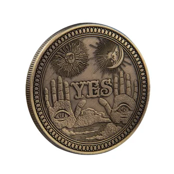 Да / Нет Готическая монета для принятия решения о предсказании Всевидящее Око Или Ангел Смерти Никелевая монета в долларах США Морган