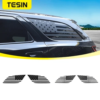 Декоративные наклейки на задние стекла TESIN для Dodge Durango 2011 2012 2013 2014 2015 2016 2017+ Аксессуары для экстерьера автомобиля