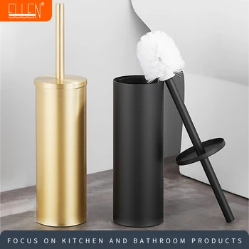 Держатель туалетной щетки ELLEN, набор для чистки ванной комнаты, подставка для пола, черный для хранения и организации ванной комнаты ML117