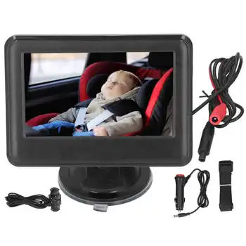 Детский Автомобильный Монитор 4,3-дюймовый TFT-Экран с Широким Обзором 120 ° Инфракрасные Лампы Ночного Видения Задняя Камера для 12V Фургонов Внедорожников New