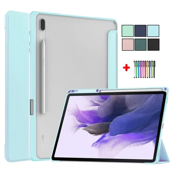 Для Samsung Galaxy Tab S7 Plus S7 FE Чехол с Держателем Карандаша Smart Cover Funda Para Для Samsung Galaxy Tab S7 FE Case 12.4 2021