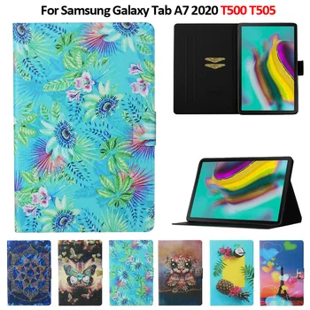 Для Samsung Tab A7 Чехол для планшета Башня Цветок Бабочка Окрашенный Чехол Для Samsung Galaxy Tab A7 2020 Case SM-T500 T505 10.4