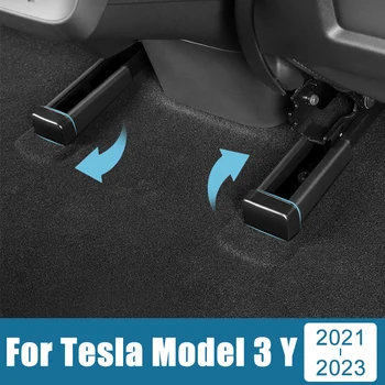 Для Tesla Модель 3 Y 2021 2022 2023 4ШТ ABS Пластиковая Направляющая Заднего Сиденья Автомобиля Противоударная Резиновая Заглушка Защитный Чехол Наклейка