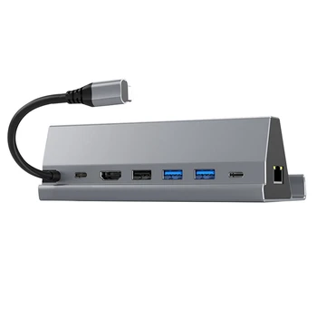 Для док-станции Steam Deck, подставки для телевизора, концентратора, док-станции USB C к RJ45 Ethernet, совместимого с HDMI USB3.0 для Steamdeck