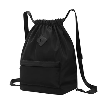 Женская Мужская портативная со шнурком, износостойкая спортивная сумка, дорожный рюкзак для фитнеса на открытом воздухе, регулируемый ремень