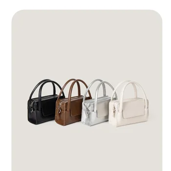 Женская сумка подмышками 2023, новая корейская дизайнерская сумка через плечо из искусственной кожи, простая универсальная сумка в стиле ретро для пригородных поездок, маленькая квадратная сумка