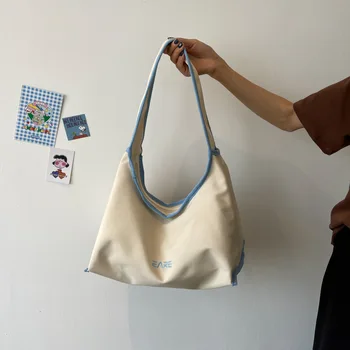 Женская сумка-тоут, модная дизайнерская контрастная женская сумка большой емкости, 2022 Новые летние женские сумки для покупок подмышками