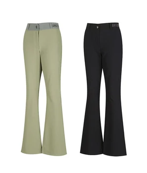 Женские брюки для гольфа, Летние Брюки-клеш, Модные женские спортивные брюки с разрезом, микро-расклешенные брюки 8018
