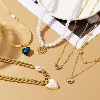 Женские ожерелья с подвесками Классические жемчужные ожерелья с подвесками в форме сердца В подарок маме