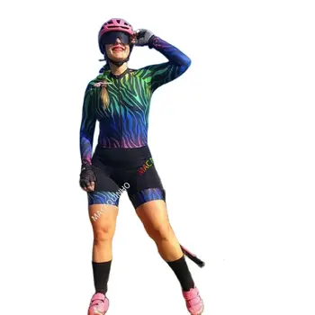 Женский велосипедный комбинезон Kafitt с длинным рукавом, комбинезон-комбинезон