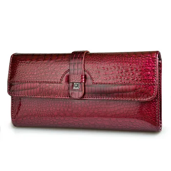 Женский кожаный бумажник с рисунком крокодиловой кожи, сумка для мобильного телефона с несколькими картами, сумочка