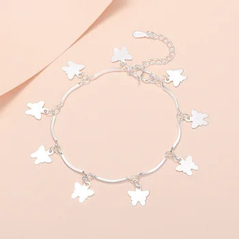 Женский модный Повседневный браслет с милым орнаментом в виде бабочки Для девочек, подарок на годовщину Дня рождения, индивидуальный Пляжный браслет для ног