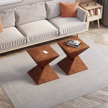 Журнальные столики из массива дерева в скандинавском стиле для мебели для дома, диванные столики для гостиной, Высококлассный Квадратный журнальный столик для дома класса люкс