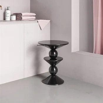 Журнальный столик в скандинавском стиле Угловой столик для сидения Мебель для дома Чайный столик Простой круглый балкон Маленькие дизайнерские круглые столики для спальни