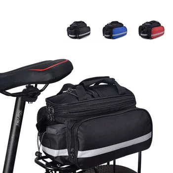 Задняя сумка для велосипеда, водонепроницаемый дождевик, увеличенная емкость, устойчивый к царапинам и истиранию, Дизайн со светоотражающей полосой большой емкости