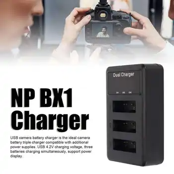 Зарядное Устройство для Камеры NP BX1 Индикатор Заряда Батареи Тройное Зарядное Устройство для ZV1 RX100M7 RX1R WX350 X500 X400HX90