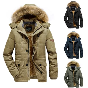 Зимняя мужская куртка 2023, плюшевая утолщенная застиранная ветровка, уличное повседневное ветрозащитное пальто с капюшоном для мужчин, модные мужские парки