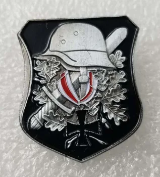 Значок со щитом Немецкого вермахта, винтажный танковый шлем с железным крестом Вермахта, медаль Второй мировой войны
