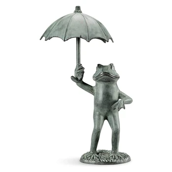 Зонт для садовой статуи ЛЯГУШКИ, животное для статуэток лягушки, скульптуры для улицы