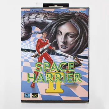 Игровая карта SHarrier II с розничной коробкой 16-битной MD-тележки для Sega Mega Drive /Genesis System