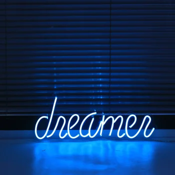 Изготовленные на заказ неоновые светодиодные вывески dreamer Art Decorative Для логотипа магазина паба магазина клуба ночного клуба Украшения стен игровой комнаты