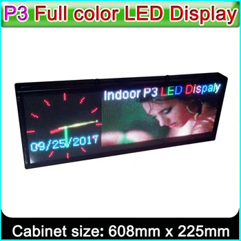 Изготовленный на заказ дисплей P3 RGB LED, Внутренние полноцветные СВЕТОДИОДНЫЕ Рекламные вывески, Светодиодный модуль SMD 2121 P3, H8.9 