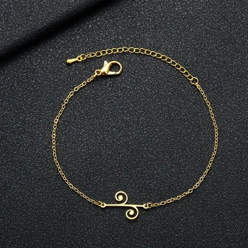 Изящные браслеты из цветов Лотоса CHENGXUN Для женщин и девочек, цепочка с геометрическим шармом в виде спиральной ветви, женские украшения для вечеринок
