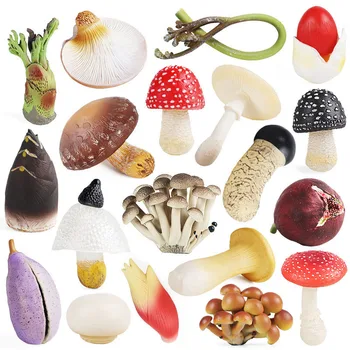 Имитационная модель поддельного гриба, игровой домик, овощной реквизит, учебные пособия для раннего образования, игрушечный гриб, маленькие украшения