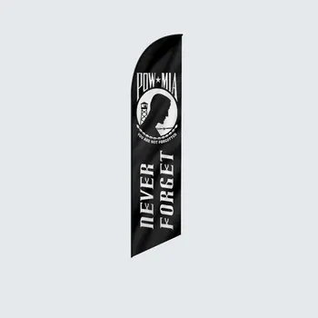 Индивидуальный рекламный флаг королевского размера Never Forget Skull Swooper Beach с изображением перьев для показа без шестов и основания