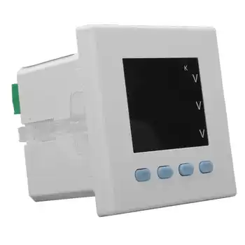 Интеллектуальный цифровой Вольтметр 3-фазный Белый ABS Огнестойкий монитор потребления электроэнергии для домашнего цифрового счетчика 220 В