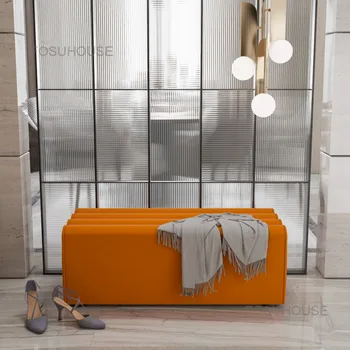 Итальянский Дизайнерский Домашний диван Табуретки для смены обуви Мебель для гостиной Скамейка для спальни Пуфики для обуви в гостиной Скамеечка для ног в дверном проеме