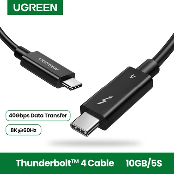Кабель Ugreen Thunderbolt 4 0,8 м 2 м 40 Гбит/с 8 К @ 60 Гц кабель usb type c-type c PD100W 5A для передачи данных от ноутбука Apple MacBook