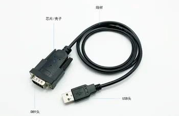 Кабель для загрузки ПЛК RS232 с 9-контактным последовательным портом HL-340 Кабель USB к последовательному порту (COM) USB-RS232