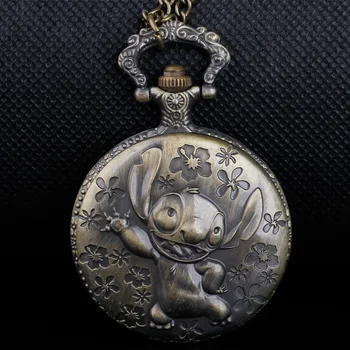Кварцевые карманные часы Cartoon Collection с цепочкой в стиле унисекс в стиле стимпанк, подарок другу для детей.