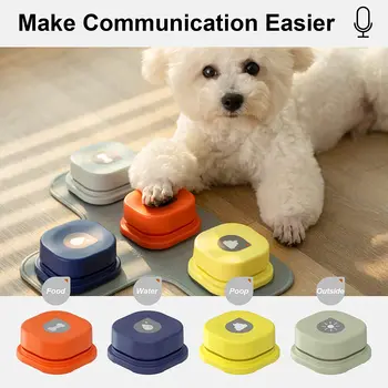 Кнопка для записи собаки, Обучающая Интерактивная игрушка, Звонарь, Говорящий питомец, Вокал для общения с пэдом и наклейкой, Простой в использовании