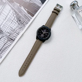Кожаный Ремешок для Samsung Galaxy watch 42/46 мм 20 мм Huawei Watch2 для Galaxy watch4 40/44 м 22Huami amazfit amazfit bip GTS Loop