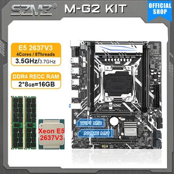 Комплект материнской платы SZMZ X99M-G2 LGA 2011 V3 с процессором Xeon E5 2637 V3 CPU 3,5 ГГц 16 ГБ оперативной памяти DDR4 Combo LGA 2011 V3 Kit Xeon X99
