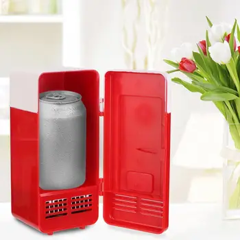 Компьютерный холодильник с морозильной камерой, Обогревающий Охлаждающий Холодильник, Кулер для напитков, Одиночный Холодильник, Офисный холодильник USB