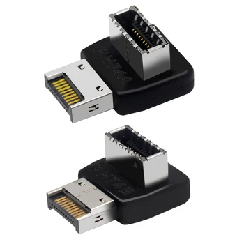 Конвертер USB 3.1 Type-E на 90 градусов, адаптер USB-заголовка для разъема материнской платы, аксессуары для ПК, настольные запчасти DIY