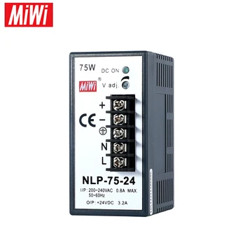 Конкурентоспособная цена MIWI От 220 В/230 В До 24 В постоянного тока 3A 75 Вт Импульсный источник питания SMPS NLP-75-24