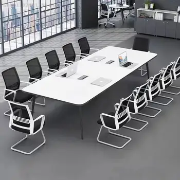 Конференц-стол в гостиной, Офисный стол для переговоров, Длинный стол, верстак, утюг для персонала, Большой стол и стул, простая комбинация