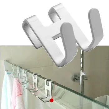 Космический алюминиевый Металлический душ Безрамная Стеклянная дверь с отверстием для крючка Вешалка для полотенец Держатель для ключей Одежда Органайзер для ванной комнаты
