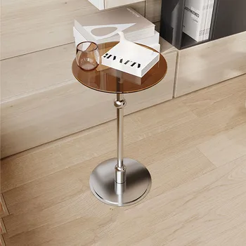 Круглые водонепроницаемые журнальные столики на металлических ножках, экономящие пространство, простой журнальный столик для гостиной, Современный Офисный стол, Базовая Мебель для дома