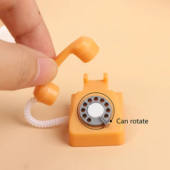 Кукольный домик в миниатюре 1: 12, имитирующий Стационарный телефон и ретро-модели телефонов, Мебель для кукольного домика, детская игрушка для ролевых игр