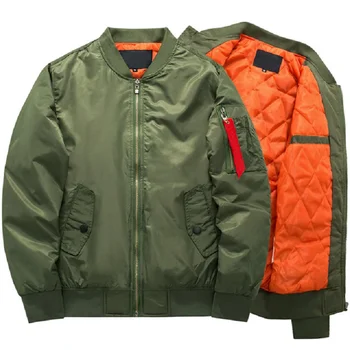 Куртка-бомбер, мужская модная толстая теплая осенне-зимняя военная мотоциклетная куртка, мужская куртка Flight Ma-1 Pilot Air Force, брендовое пальто