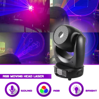 Лазерный Проектор Sunart 10w RGB С Движущейся Головкой 20Kpps Сканирующий СВЕТОДИОДНЫЙ Ассистент Диафрагмы Для DJ Disco DMX 512 Автозвук Музыкальные Режимы RDM