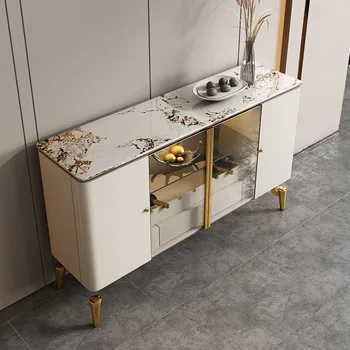 Легкий роскошный шкаф для веранды из шиферного мрамора, современный минималистичный боковой шкаф для прихожей, шкаф для ресторана