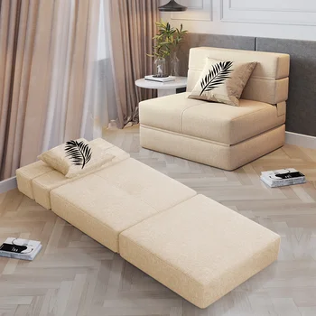 Ленивый диван Татами Односпальное кресло для отдыха Глубокое кресло Небольшая квартира Односпальная кровать на балконе Двойного назначения Ленивый диван-кровать За покупками